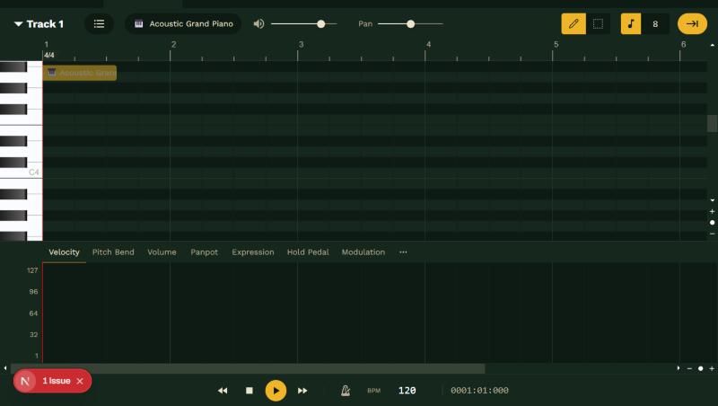Digital Audio Workstation - Pro Piano Roll