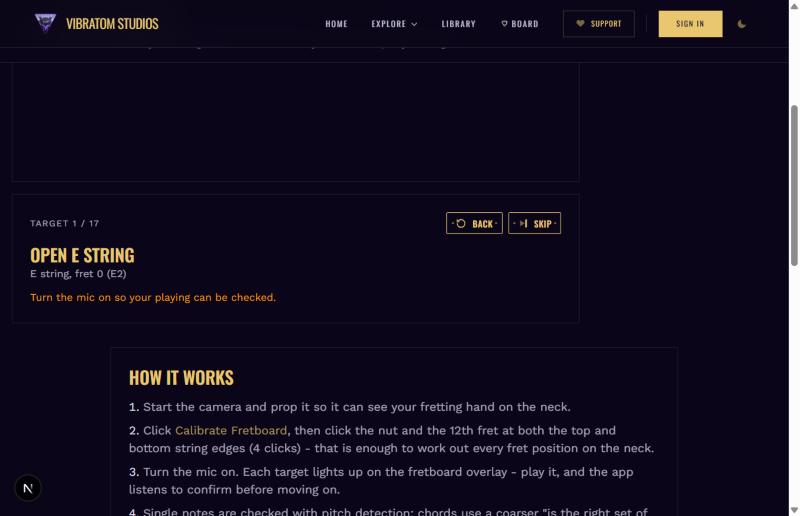 Guitar Trainer - Guided Targets