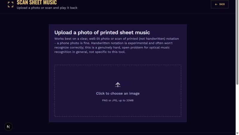 Scan Sheet Music - Upload a Photo