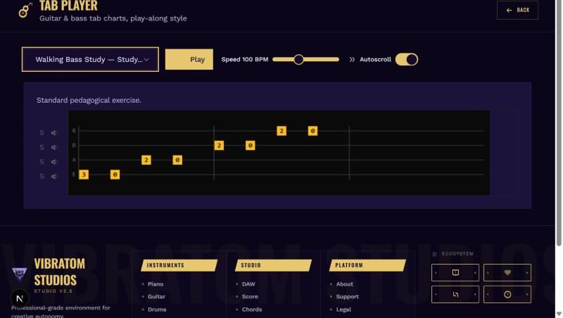 Tab Player - Bass Tab